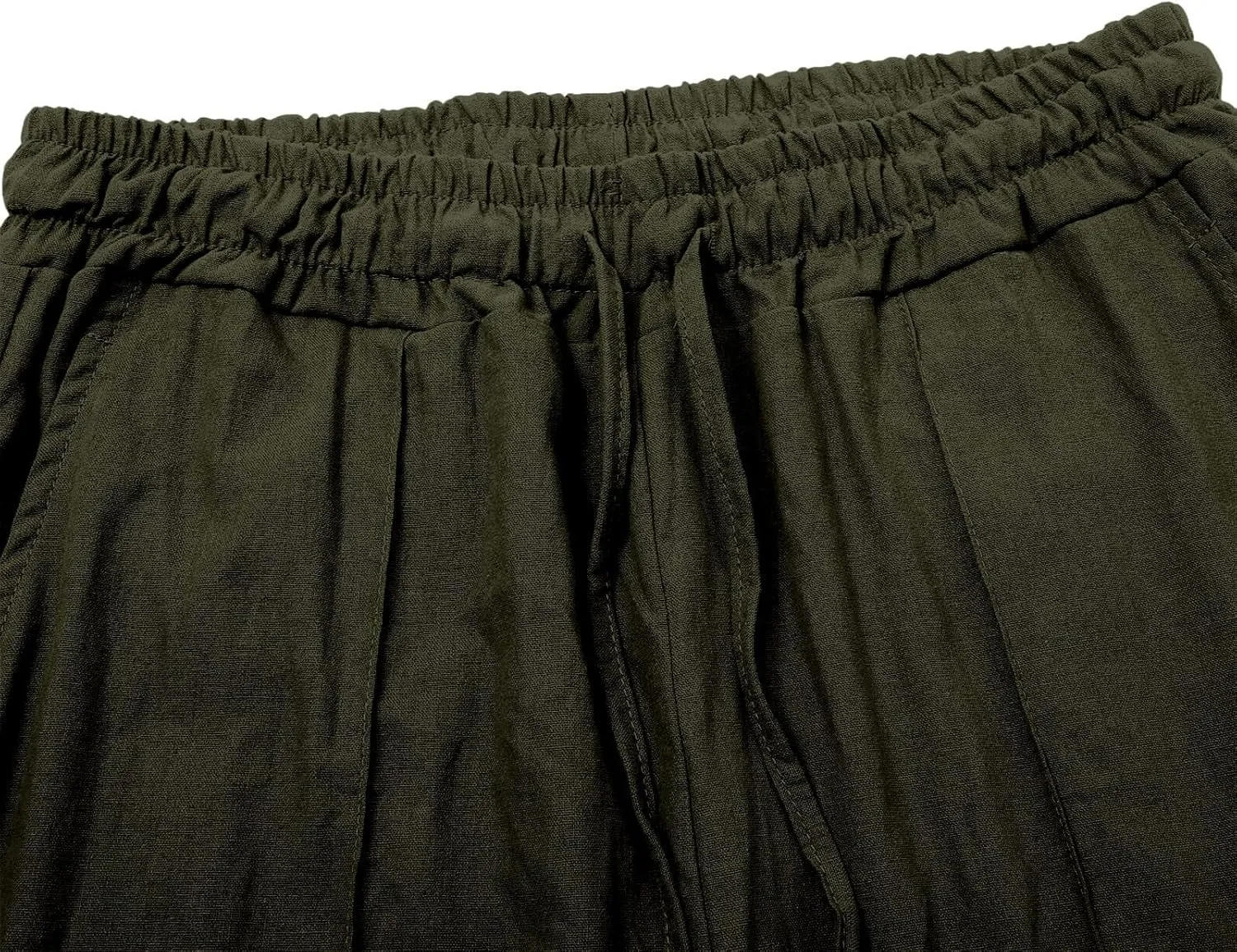 Women Casual Trousers Lightweight Drawstring Elastic Waist Pants with Pockets Straight Leg Lightweight with Pocket