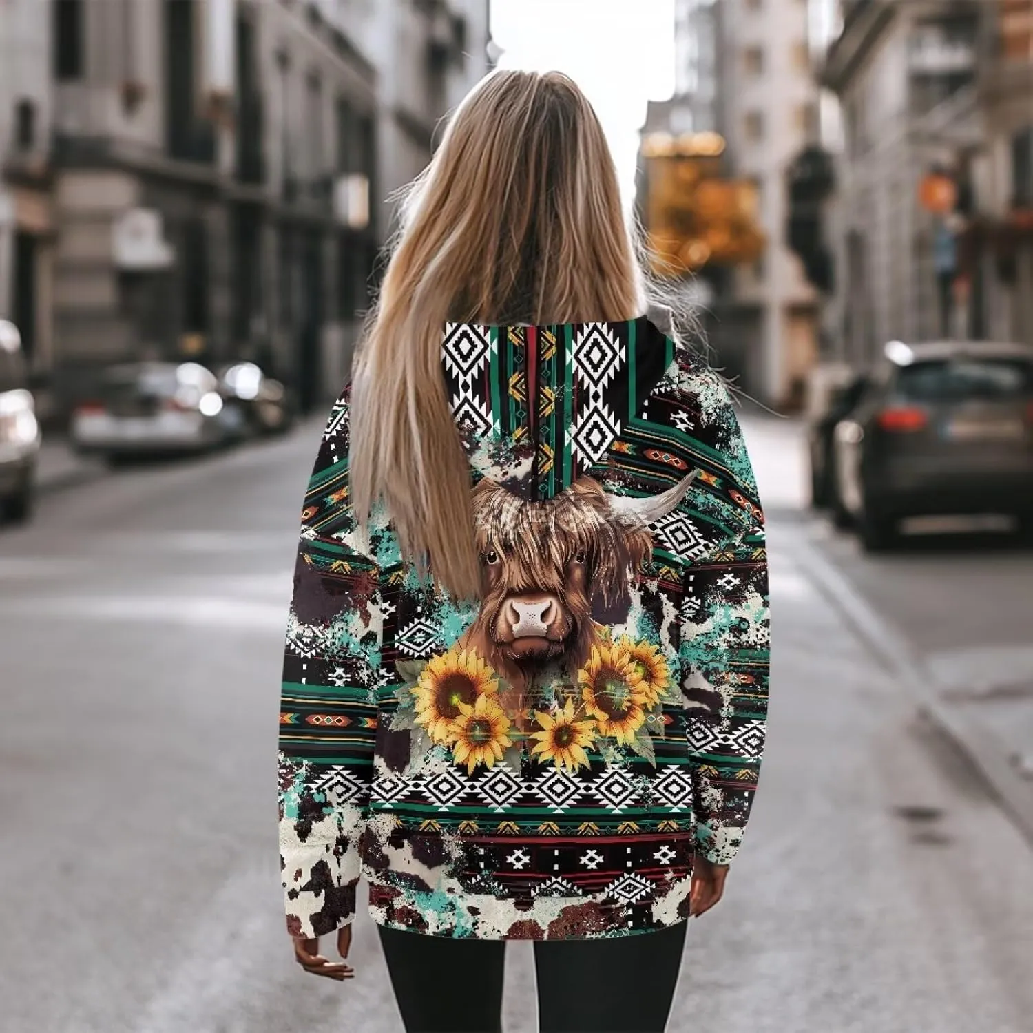 Women's Loose Hoodie Long Sleeve Hooded Sweatshirts Drop Shoulder Pullovers Casual Fall Winter Outfits, S-2XL