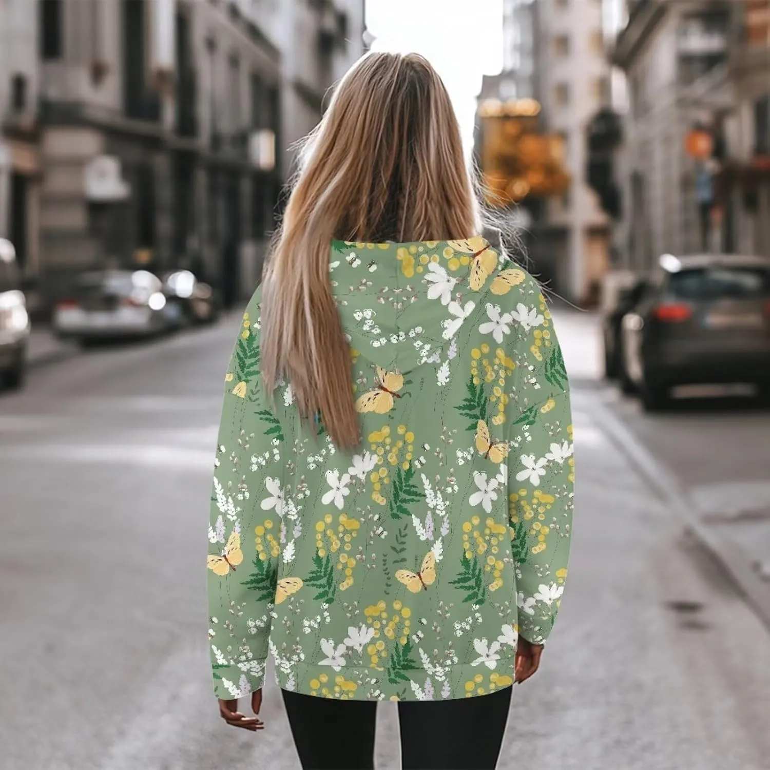 Women's Loose Hoodie Long Sleeve Hooded Sweatshirts Drop Shoulder Pullovers Casual Fall Winter Outfits, S-2XL